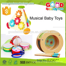 Fancy Design e Colorful Wooden Drum Musical Baby Toys Wholesale